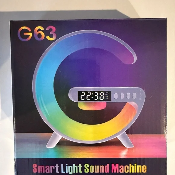 Smart Light & Sound Machine, Wireless fast charging with Digital Display
